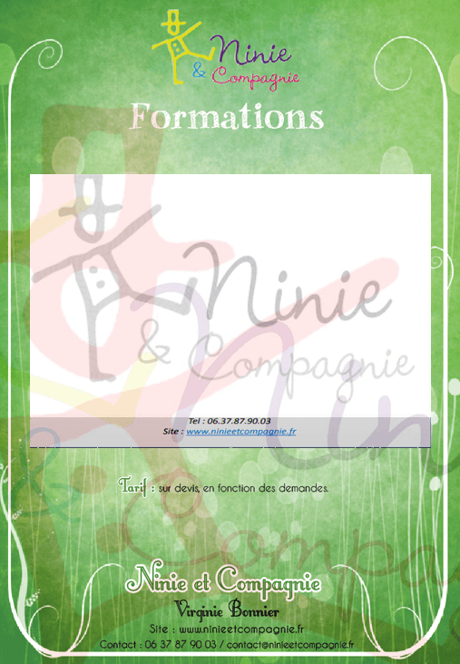 Ninie et Compagnie - Formations Ninie et Compagnie - Formations